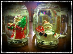 Checking them before sealing them up with glue.