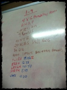 1/9/13 WOD (sorry for the blur)