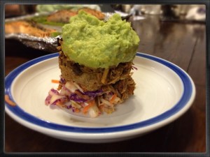 Hehe, my LEANING Carnitas tower! May not be purty but it sure is tasty!