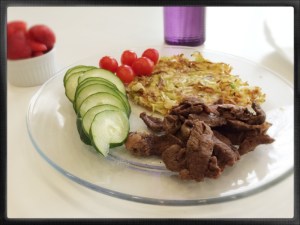 2/5/14 Lunch with Cabbage Hasbrown!